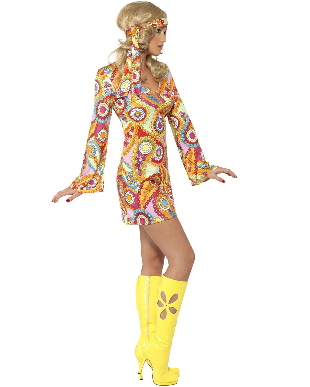 Cl S Hippie Chick Disco S Retro Groovy Go Go Dance Party Dress